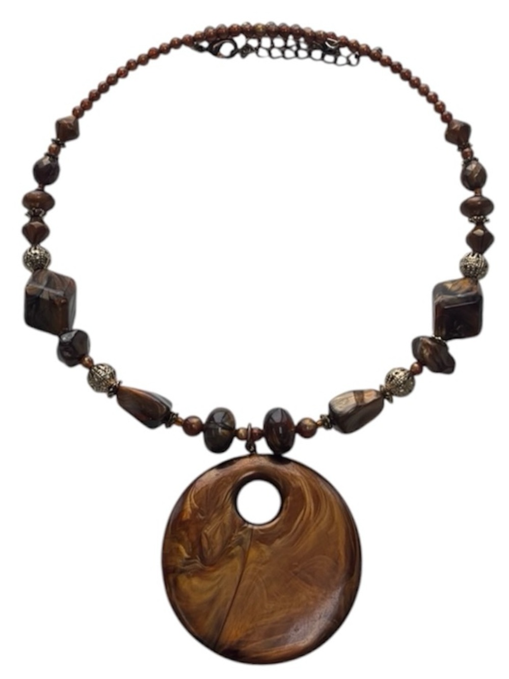 Vintage Beaded Necklace Handmade Hand Crafted Timeless Vintage Artisan Jewelry - Picture 3 of 13